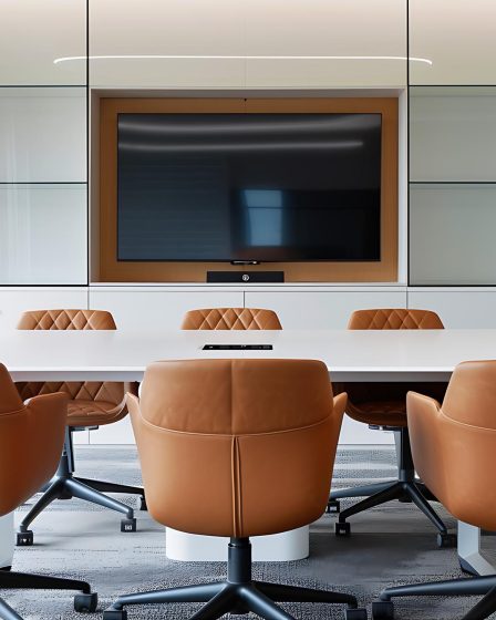móveis para salas de reunião em empresas modernas