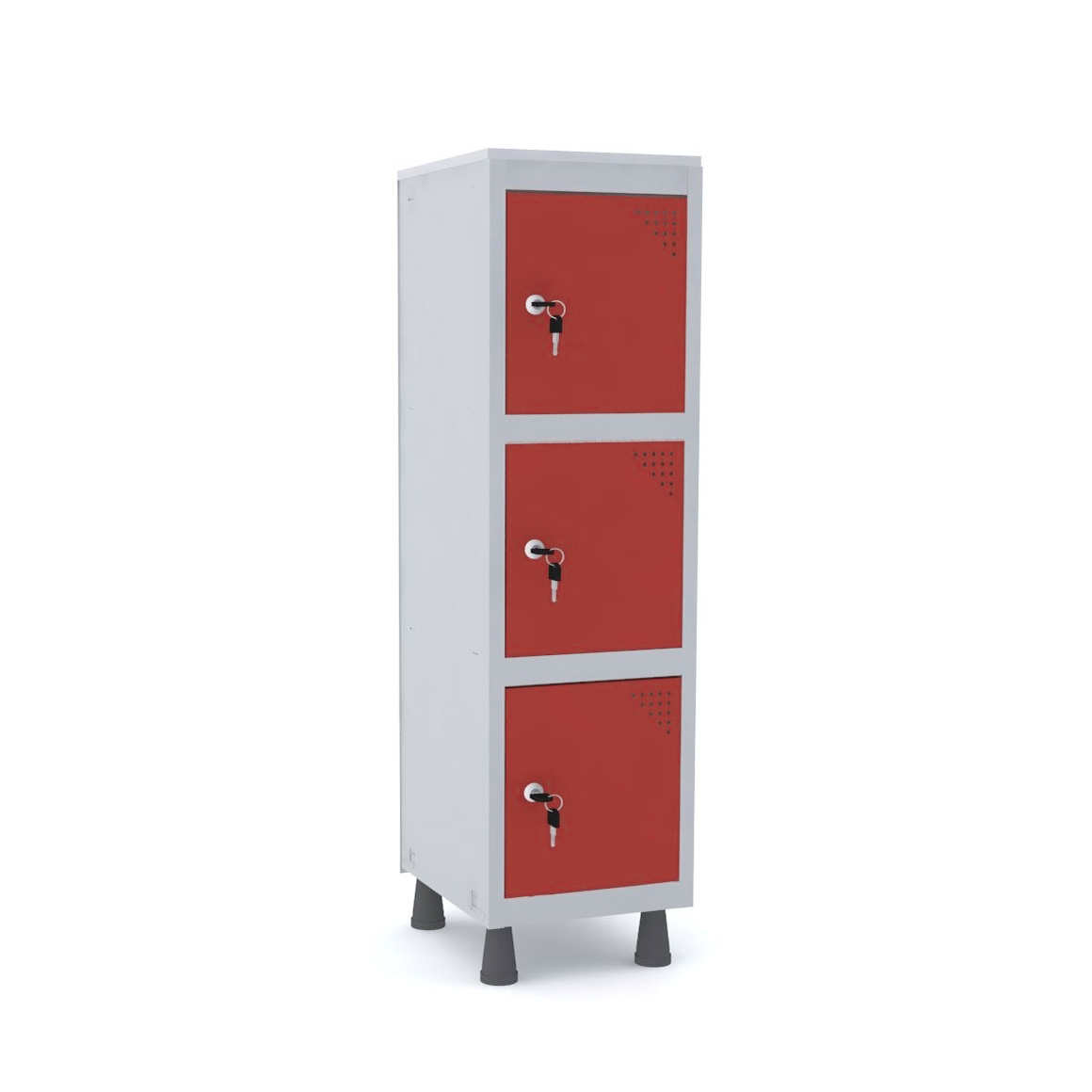 MINI ROUPEIRO DE AÇO 3 PORTAS